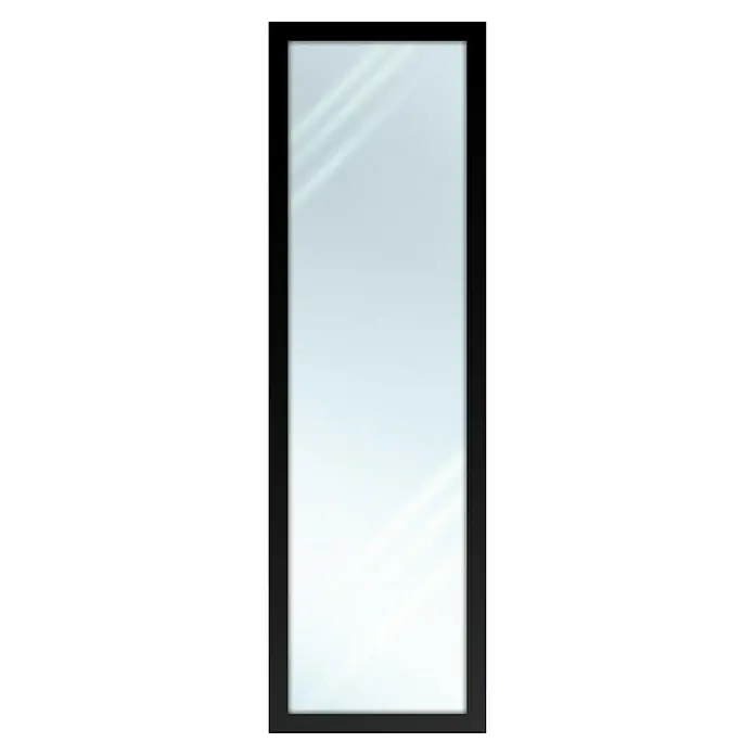 Espejo de pared Lincoln - 45 x 147 cm, Negro - Espejo rectangular negro, ideal para cualquier habitación que busque un aspecto moderno y elegante. Perfecto para baños o dormitorios.