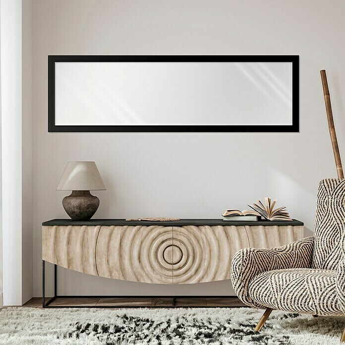 Espejo de pared Formen (38 x 140 cm, Negro)