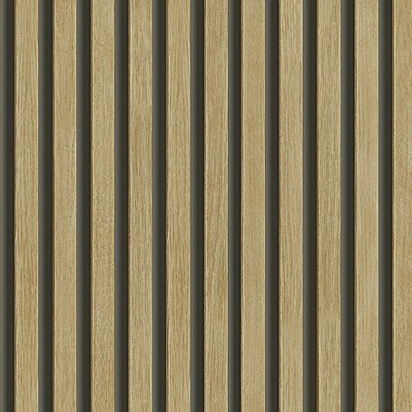 Papel pintado Listones de madera (Marrón, 10 x 0,53 m)