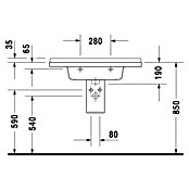 Duravit Starck 3 Waschtisch (48,5 x 85 cm, Keramik, Weiß)