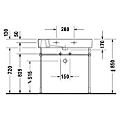 Duravit Vero Waschtisch (49 x 85 cm, Ohne Beschichtung, Keramik, Weiß)