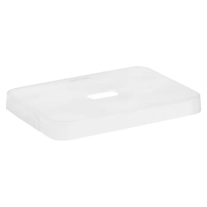 Sunware Deckel Sigma Home - Passend für: Sigma Home Aufbewahrungsbox 5 l, Kunststoff, Transparent - Weisse Seifenablage mit rechteckiger Öffnung. Eine einfache, elegante Lösung für die Aufbewahrung von Seife im Bad oder in der Küche.