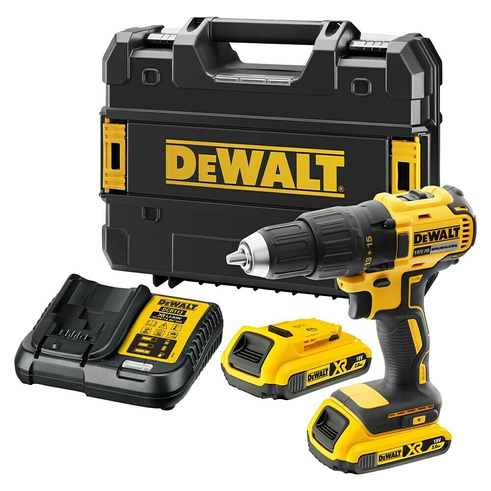 DEWALT 12V XR Akku-Bohrschrauber Set - Bürstenlos Mit 2x 2Ah Akkus & Ladegerät | DCD701D2-QW