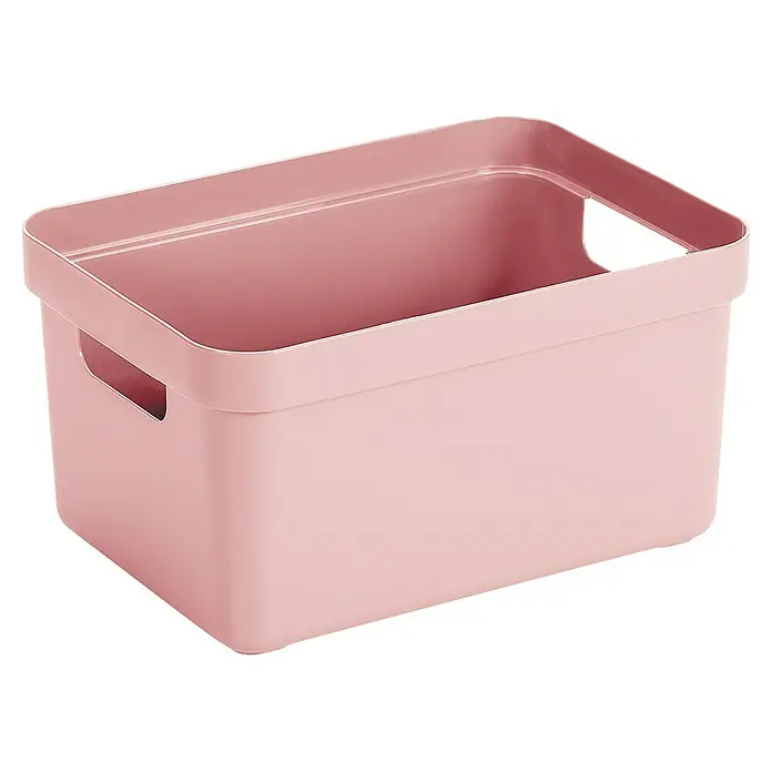 Sunware Aufbewahrungsbox Sigma Home - L x B x H: 35 x 24,6 x 18,3 cm, Kunststoff, Rosa - Rosa Aufbewahrungsbox aus Kunststoff mit Griffen. Praktisch für Ordnung im Büro oder Kinderzimmer, ideal zur Aufbewahrung.