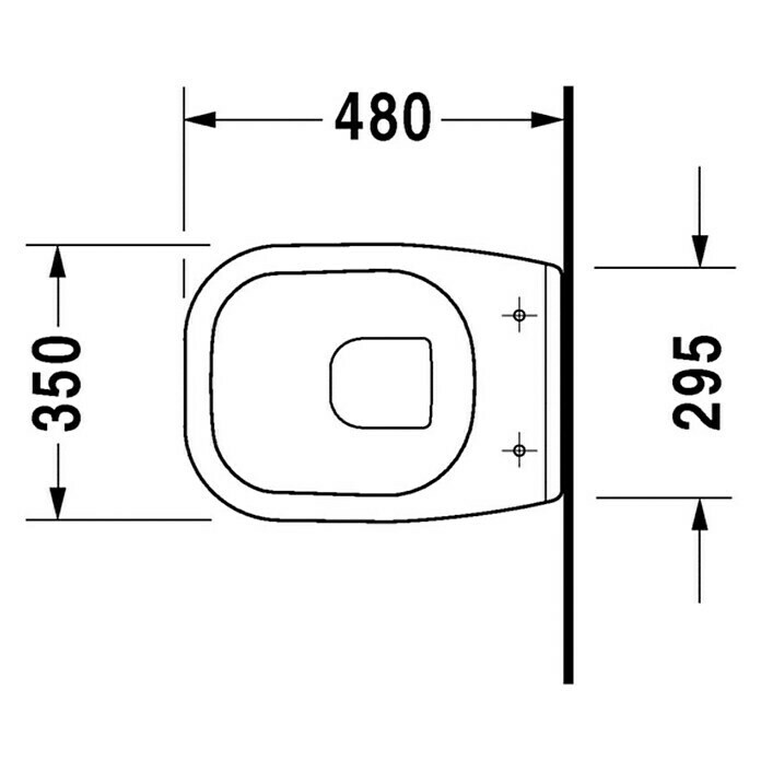 Duravit D-Code Wand-WC CompactMit Spülrand, Ohne Spezialglasur, Spülform: Tief, WC Abgang: Waagerecht, Weiß Unknown