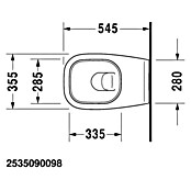 Duravit D-Code Wand-WC (Ohne WC-Sitz, Ohne Beschichtung, Tiefspüler, Weiß)