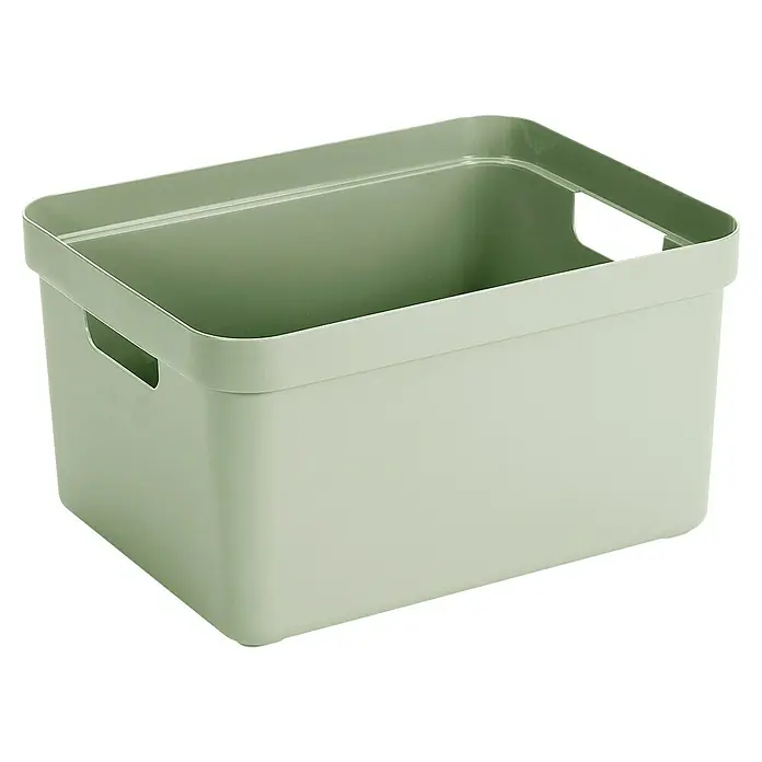Sunware Aufbewahrungsbox Sigma Home - L x B x H: 44,5 x 34,5 x 24,3 cm, Kunststoff, Hellgrün - Hellgrüne Aufbewahrungsbox aus Kunststoff mit Griffen. Ideal für die Organisation im Haushalt.