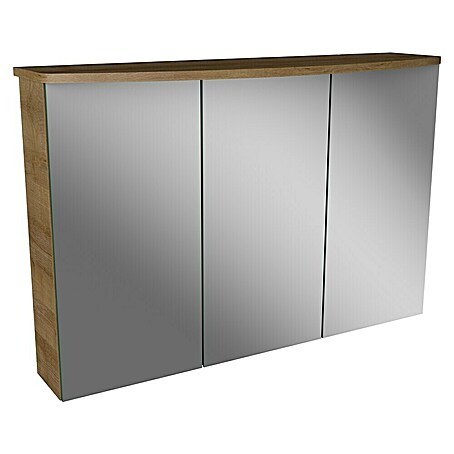 Camargue Swing K LED-Spiegelschrank (B x H: 90 x 70,2 cm, Mit Beleuchtung, Berg Eiche)