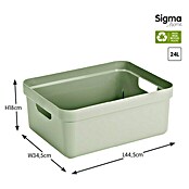 Sunware Opbergbox (l x b x h: 45,3 x 35,4 x 18,3 cm, Kunststof, Lichtgroen)