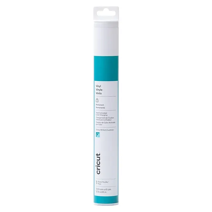 Cricut Vinylfolie Color Change Hot Permanent1 Stk., Türkis/Hellblau, 30 x 60 cm