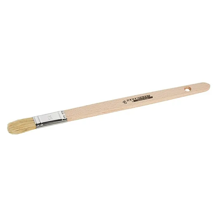 Profi Depot by Storch-Ciret Plattpinsel - Breite Borsten: 25 mm, Mischborsten, Holz - Pinsel mit Holzgriff und hellem Borstenkopf. Ideal für präzises Auftragen von Farbe und Lack, geeignet für Künstler und Handwerker.