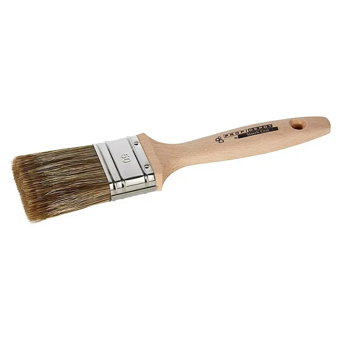 Profi Depot by Storch-Ciret Lasur-Flachpinsel - Breite Borsten: 50 mm, Mischborsten, Holz - Pinsel der Marke ProfiDepot by Storch-Ciret, ideal für Malarbeiten. Ein hochwertiges Werkzeug für professionelle Ergebnisse mit präziser Farbauftragung.