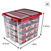 Sunware Aufbewahrungsbox Nesta (L x B x H: 48 x 36,5 x 36,5 cm, Geeignet für: Christbaumschmuck, Kunststoff, Transparent)
