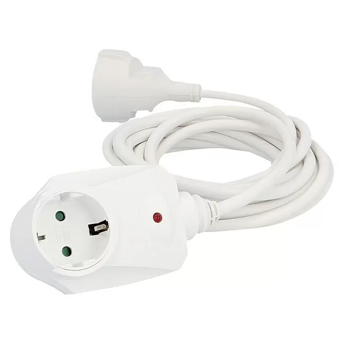 Verlängerungskabel PowerSplit5 m, Weiß, IP20, H05VV-F