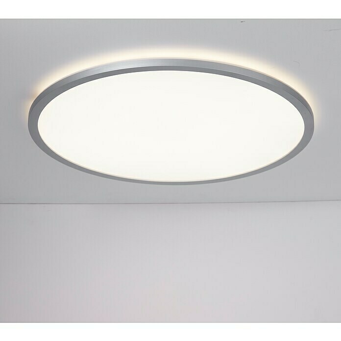 Brilliant LED-Deckenleuchte rund Tanida (46 W, Ø x H: 57 x 3,2 cm, Silber, RGBW) | BAUHAUS