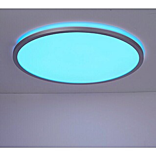 Brilliant LED-Deckenleuchte rund Tanida (46 W, Ø x H: 57 x 3,2 cm, Silber, RGBW)