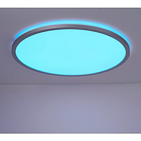 Brilliant LED-Deckenleuchte rund Tanida (46 W, Ø x H: 57 x 3,2 cm, Silber, RGBW)