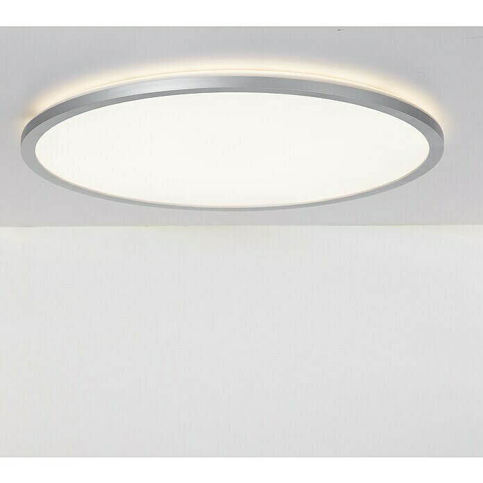 Brilliant LED-Deckenleuchte rund Tanida (46 W, Ø x H: 57 x 3,2 cm, Silber, RGBW) | BAUHAUS