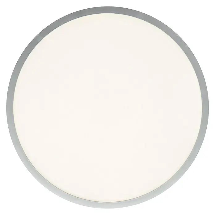 Brilliant LED-Deckenleuchte rund Tanida - 46 W, Ø x H: 57 x 3,2 cm, Silber, RGBW - Helle, runde Deckenleuchte mit einem schlanken, silbernen Rahmen. Ideal für moderne Innenräume und bietet eine gleichmäßige Ausleuchtung.