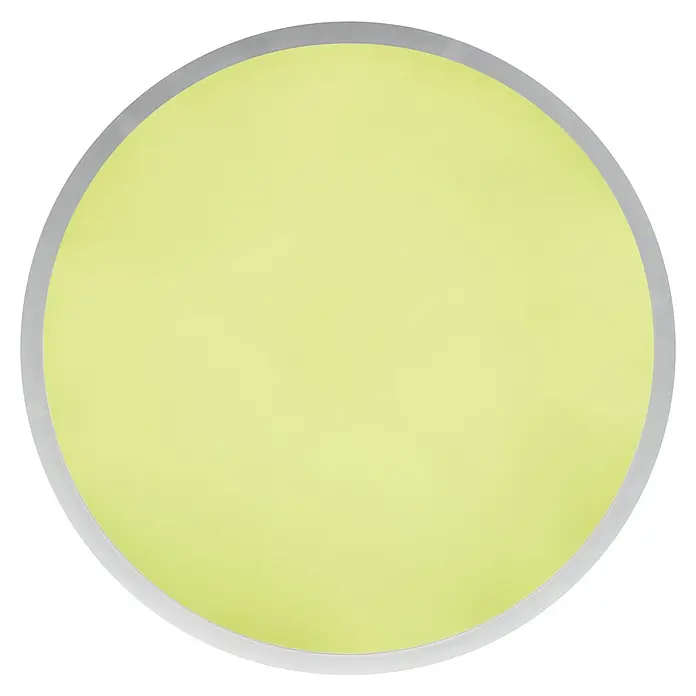 Brilliant LED-Deckenleuchte rund Tanida - 46 W, Ø x H: 57 x 3,2 cm, Silber, RGBW - Gelbe kreisförmige LED-Deckenleuchte mit silberfarbenem Rahmen. Ideal für modernes Wohnen und energiesparende Beleuchtung.