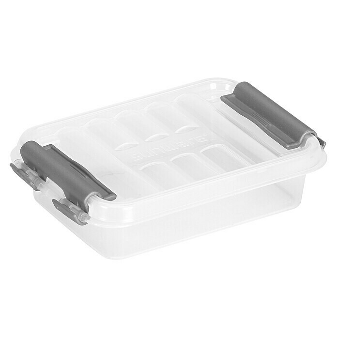 Sunware Aufbewahrungsbox Q-Line (L x B x H: 11,8 x 7,7 x 3 cm, Kunststoff, Transparent)