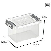 Sunware Aufbewahrungsbox Q-Line (L x B x H: 11,8 x 7,7 x 6,2 cm, Kunststoff, Transparent) | BAUHAUS