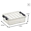 Sunware Aufbewahrungsbox Q-Line (L x B x H: 20 x 15 x 6 cm, Kunststoff, Transparent, Farbe Griff: Schwarz) | BAUHAUS
