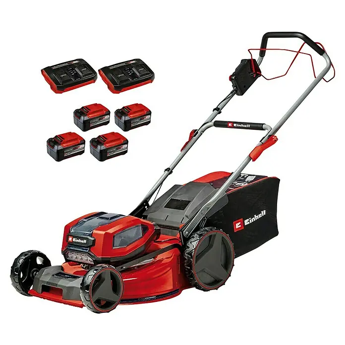 Einhell Professional Akku-Rasenmäher GP-CM 36/52 S Li BL - 36 V, 4 Akkus, 5,2 Ah, Schnittbreite: 52 cm - Akku-Rasenmäher von Einhell mit mehreren Akkus, ideal für die Gartenarbeit.
