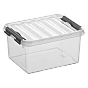 Sunware Aufbewahrungsbox Q-Line (L x B x H: 20 x 15 x 10,4 cm, Kunststoff, Transparent, Farbe Griff: Schwarz) | BAUHAUS