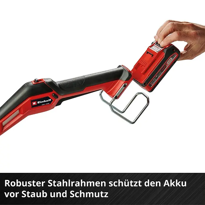 Einhell Power X-Change 18V Akku-Rasentrimmer GE-CT 18/33 Li-Solo - 18 V, Li-Ionen, Ohne Akku - Einhell Akku-Grasschere mit robustem Stahlrahmen zum Schutz des Akkus vor Staub und Schmutz.
