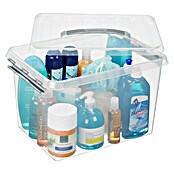 Sunware Aufbewahrungsbox Q-Line (L x B x H: 40 x 30 x 26 cm, Kunststoff, Transparent, Farbe Griff: Schwarz)