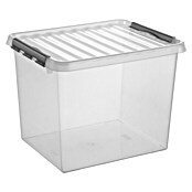 Sunware Aufbewahrungsbox Q-Line (L x B x H: 50 x 40 x 38 cm, Kunststoff, Transparent, Farbe Griff: Schwarz)