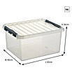 Sunware Aufbewahrungsbox Q-Line (L x B x H: 50 x 40 x 26 cm, Kunststoff, Transparent, Farbe Griff: Blau) | BAUHAUS