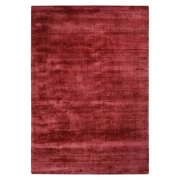 Kayoom Kurzflorteppich Luxury - Violett, 230 x 160 cm, 100 % Viskose - Roter Teppich mit subtilen Texturen, die eine warme und einladende Atmosphäre schaffen. Elegantes Wohnaccessoire für ein stilvolles Zuhause.