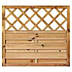 T & J Sichtschutzelement Maxi Massiv (100 x 90 cm, Holz, Mit Ornament-Gitter, KDI Grün) | BAUHAUS
