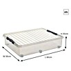Sunware Aufbewahrungsbox Q-Line mit Rollen (L x B x H: 80 x 50 x 20 cm, Kunststoff, Transparent) | BAUHAUS