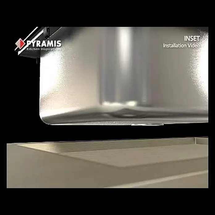 Pyramis Einbauspüle Siroko86 x 50 cm, Innenbreite Becken 1: 52 cm, Grau - Pyramis Inset Sink Installation Video