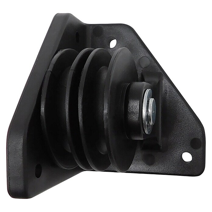 Micel Polea TLD20 (L x An x Al: 73 x 73 x 80 mm, Negro, Específico para: Dos cuerdas de 8 mm) | BAUHAUS