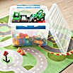 Sunware Aufbewahrungsbox Q-Line (L x B x H: 50 x 40 x 26 cm, Kunststoff, Transparent, Farbe Griff: Blau) | BAUHAUS