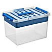 Sunware Aufbewahrungsbox Q-Line (L x B x H: 40 x 30 x 26 cm, Kunststoff, Transparent/Blau) | BAUHAUS