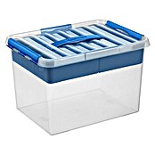 Sunware Aufbewahrungsbox Q-Line (L x B x H: 40 x 30 x 26 cm, Kunststoff, Transparent/Blau) | BAUHAUS