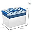 Sunware Aufbewahrungsbox Q-Line (L x B x H: 40 x 30 x 26 cm, Kunststoff, Transparent/Blau) | BAUHAUS
