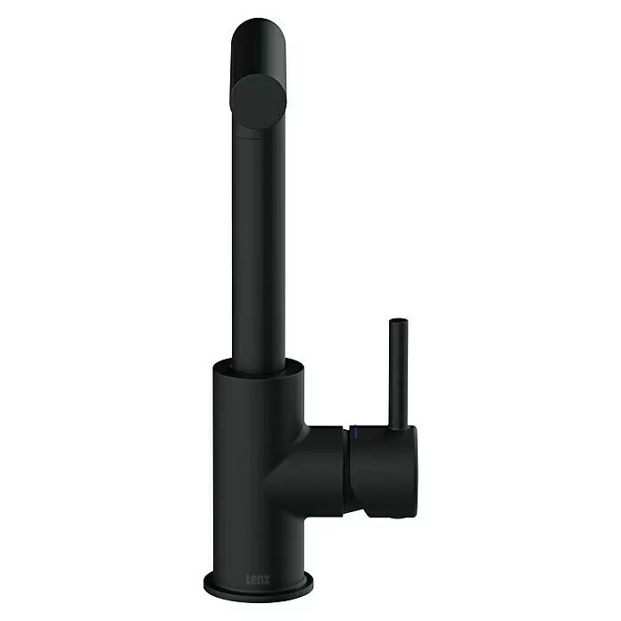 Lenz Waschtischarmatur Hoku - Schwarz, Matt - Matt schwarze Lenz Einhebel-Küchenarmatur in modernem Design.