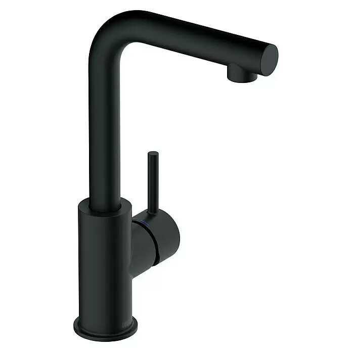Lenz Waschtischarmatur Hoku - Schwarz, Matt - Mattschwarze Einhebelarmatur für Küche oder Bad im modernen, minimalistischen Design.
