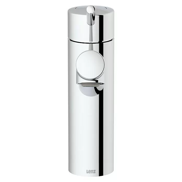 Lenz Spültischarmatur Ira - Chrom, Glänzend - Hohe, zylindrische, verchromte Einhebel-Mischbatterie mit horizontalem Auslauf.