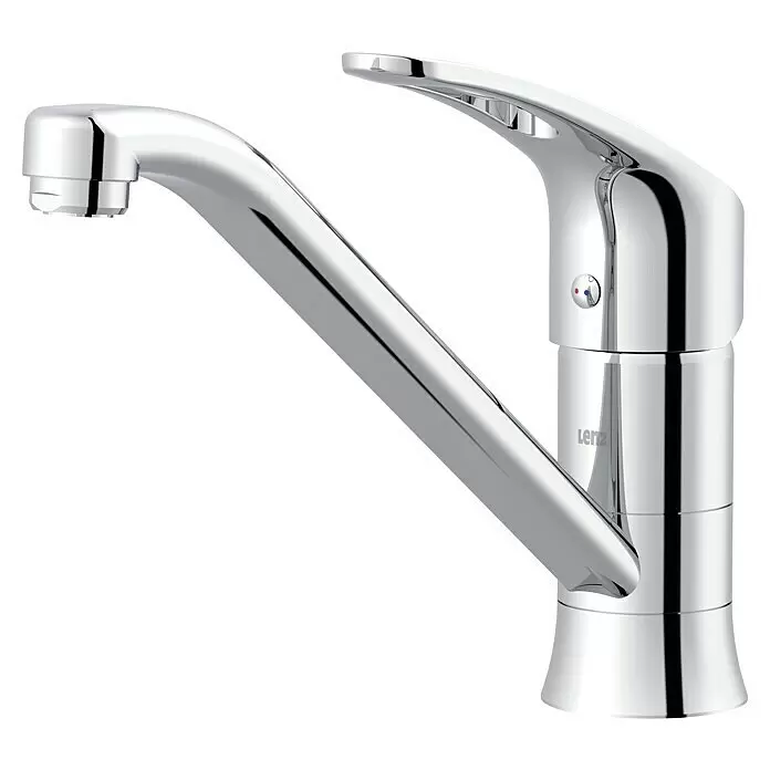 Lenz Spültischarmatur Kela - Niederdruck, Chrom, Glänzend - Glänzende Chrom-Küchenarmatur mit Einhebelmischer.