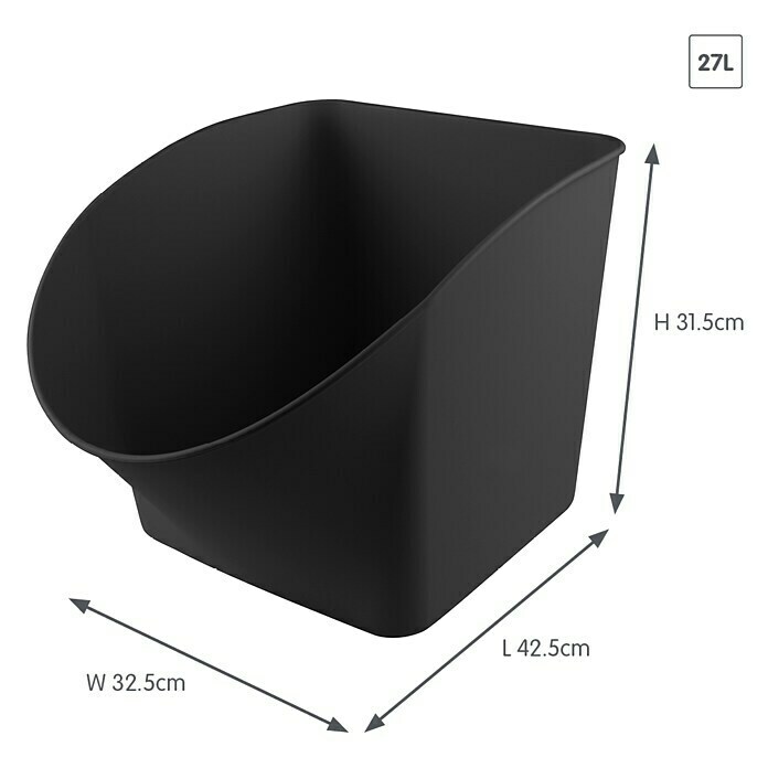 Sunware Aufbewahrungsbox Toysbox (L x B x H: 42,5 x 32,5 x 31,5 cm, Fassungsvermögen: 27 l, Schwarz) | BAUHAUS