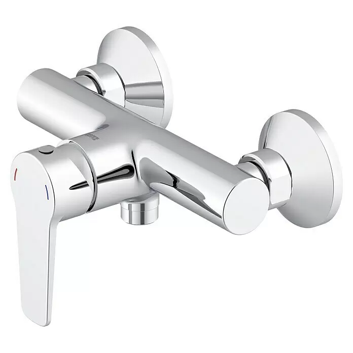 Lenz Mola Brausearmatur - Chrom, Glänzend - Chrom Duscharmatur mit Einhebelmischer und Heiß-/Kaltanzeigen für das Badezimmer.
