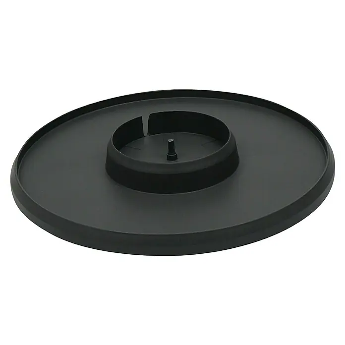 Gusta Garden Pflanzturm Sissi Strawberry Classic - 270 x 270 x 1.130 mm, Weiß - Eine schwarze, runde Plattenspielerauflage mit mittigem Dorn und erhöhtem Rand für optimalen Halt der Schallplatte.