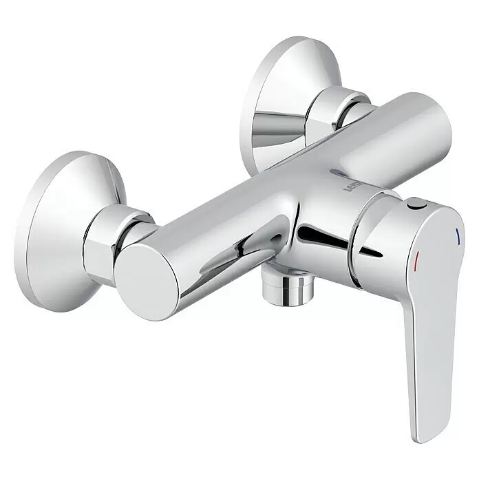 Lenz Mola Brausearmatur - Chrom, Glänzend - Glänzende Chrom-Duscharmatur mit Einhebelmischer zur Wandmontage.
